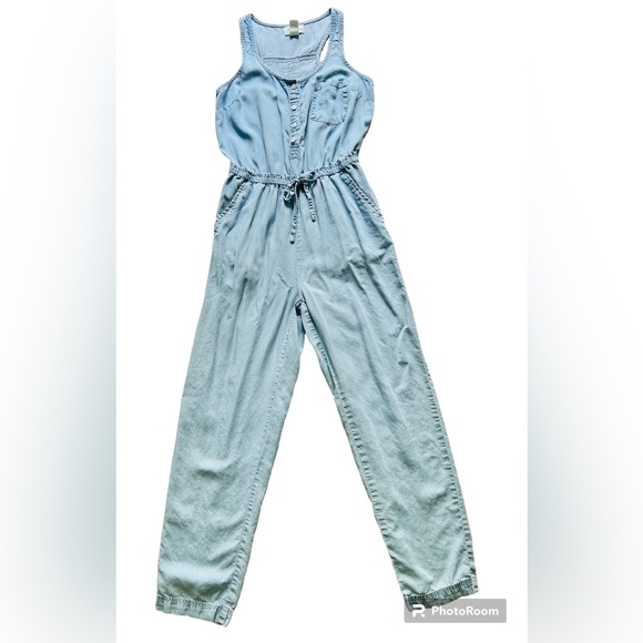 Jessica Simpson Jumpsuit, light wash denim, Size Small - Picture 3 of 11